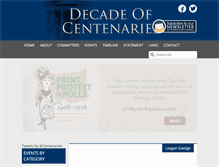 Tablet Screenshot of decadeofcentenaries.com